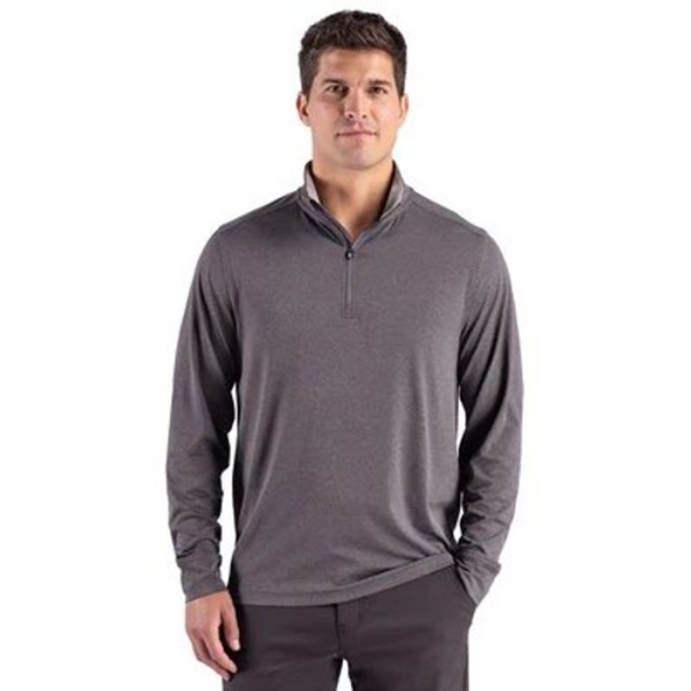 Southern Tide Mens Whyche‎ Interlock Heathered Quarter Zip Pullover Grey XXL NEW